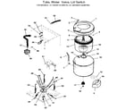 Kenmore 41799165110 tub, basket, and agitator diagram