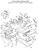 Dryer-motor,blower,belt