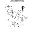 Kenmore 41799175110 washer-cabinet, top panel, base diagram