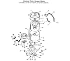 Kenmore 41799175810 washer-tubs, hoses, motors diagram