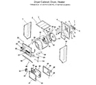 Kenmore 41799170810 dryer-cabinet,drum,heater diagram
