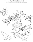 Dryer-motor,blower,belt
