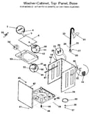 Washer-cabinet,top panel, base