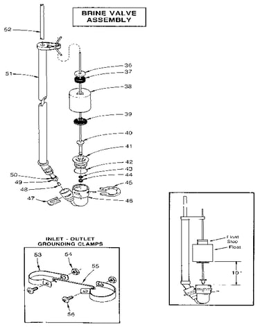 Brine valve assembly
