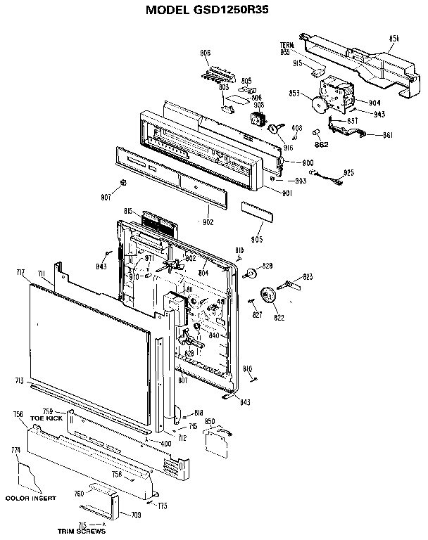 Control panel and front