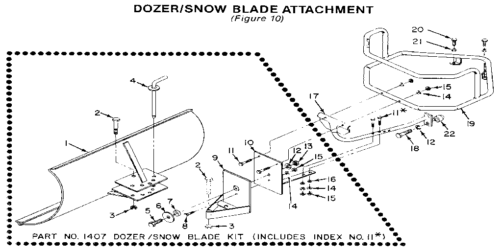 Dozer/snow blade attachment