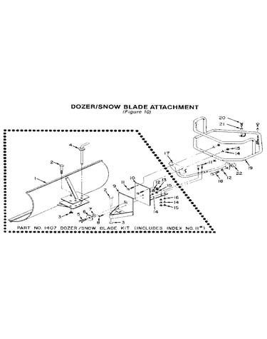Dozer/snow blade attachment