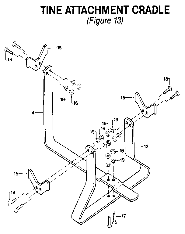 Tine attachment cradle