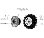 Troybilt PTO HORSE SERIAL #00950727 AND UP wheel weights diagram