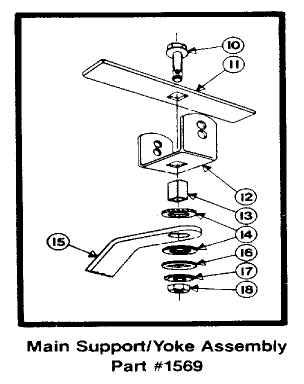 Main support and yoke assembly
