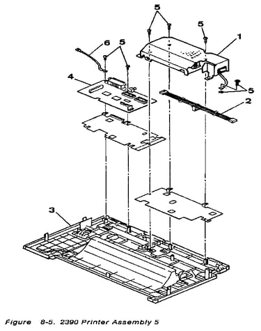 Figure 8-5. 2390 printer assembly 5