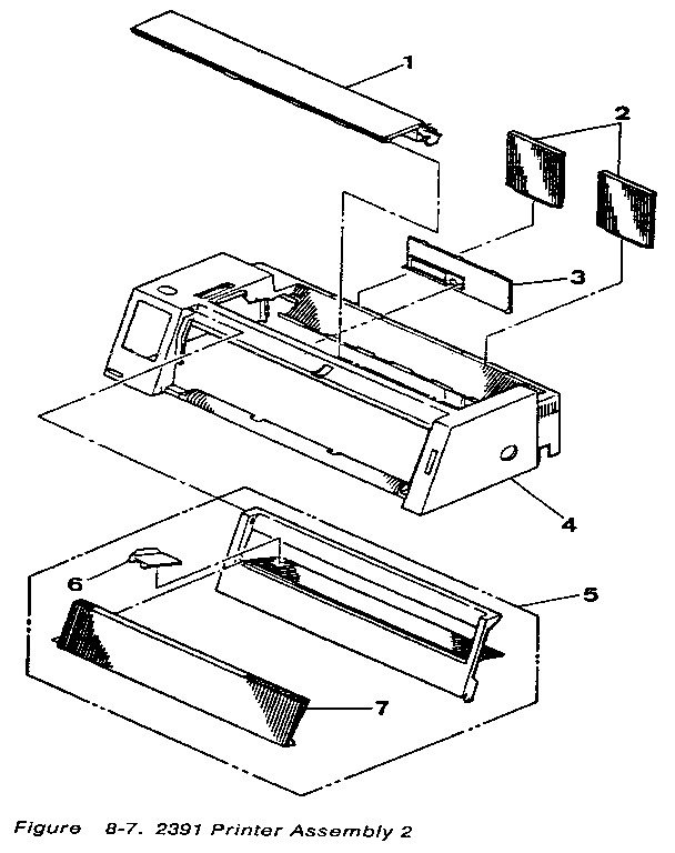 Figure 8-7. 2391 printer assembly 2