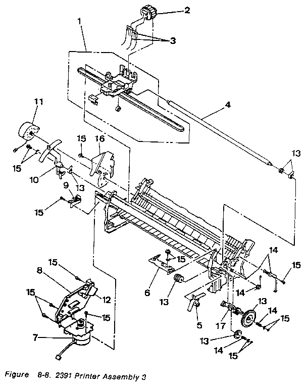 Figure 8-8. 2391 printer assembly 3