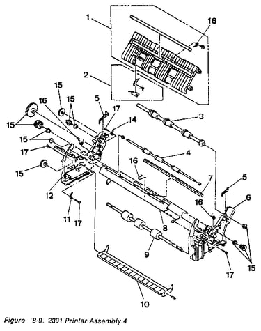 Figure 8-9. 2391 printer assembly 4