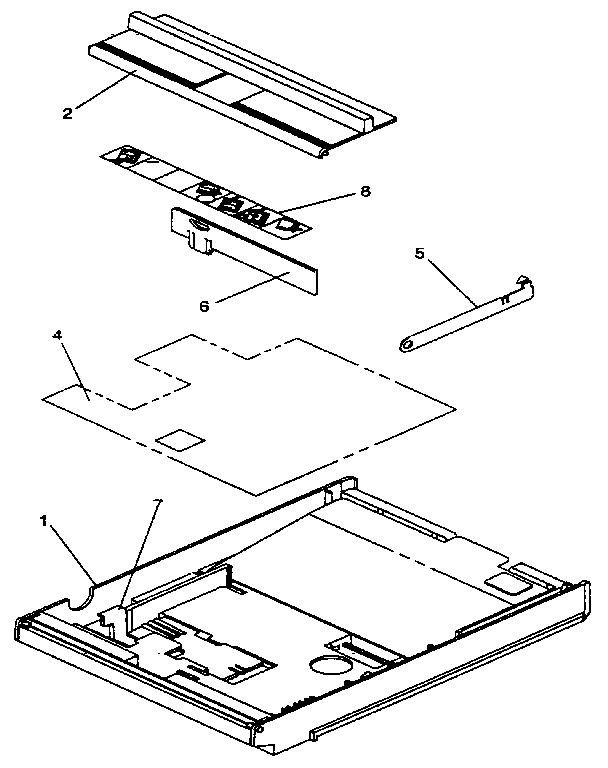 Assembly 8: standard paper tray (200-sheet)