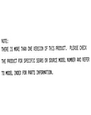 Model notes