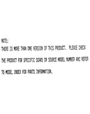 Model notes