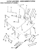 Brake / rear mower lift assembly