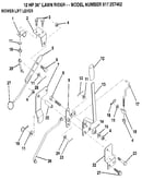 Mower lift lever