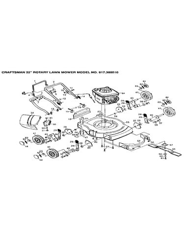 22" rotary lawn mower