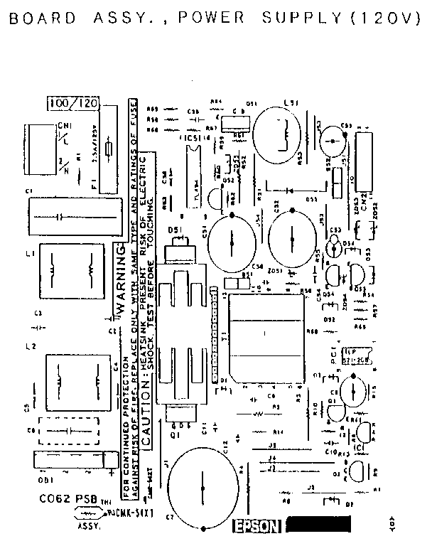 Board assy., power supply (120v)