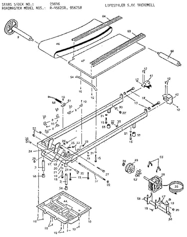 Frame and walking belt assembly