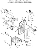 Washer-cabinet, top panel, base