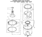 Kenmore 11081863830 agitator, basket and tub diagram