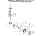 Kenmore 11081863130 brake, clutch, gearcase, motor and pump diagram