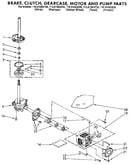 Brake, clutch, gearcase, motor and pump