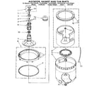 Kenmore 11081878820 agitator, basket and tub diagram