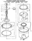 Agitator, basket and tub