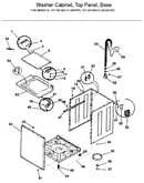 Washer-cabinet, top panel, base