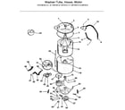 Kenmore 41799185110 washer-tubs, hoses, motor diagram