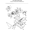 Kenmore 41799190810 dryer-motor, blower, belt diagram