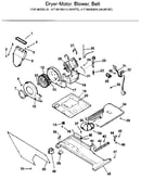 Dryer-motor, blower, belt