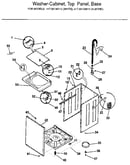 Washer-cabinet, top panel, base