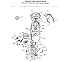 Kenmore 41799190110 washer-tubs, hoses, motor diagram