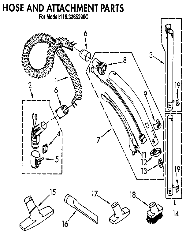 Hose and attachment
