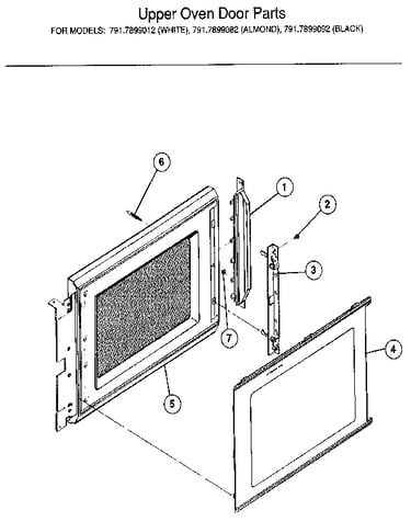 Upper oven door