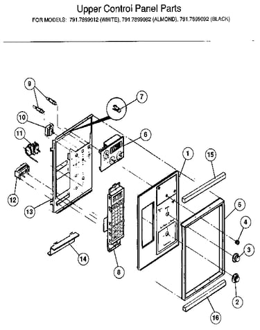 Upper control panel