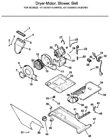 Dryer-motor and blower
