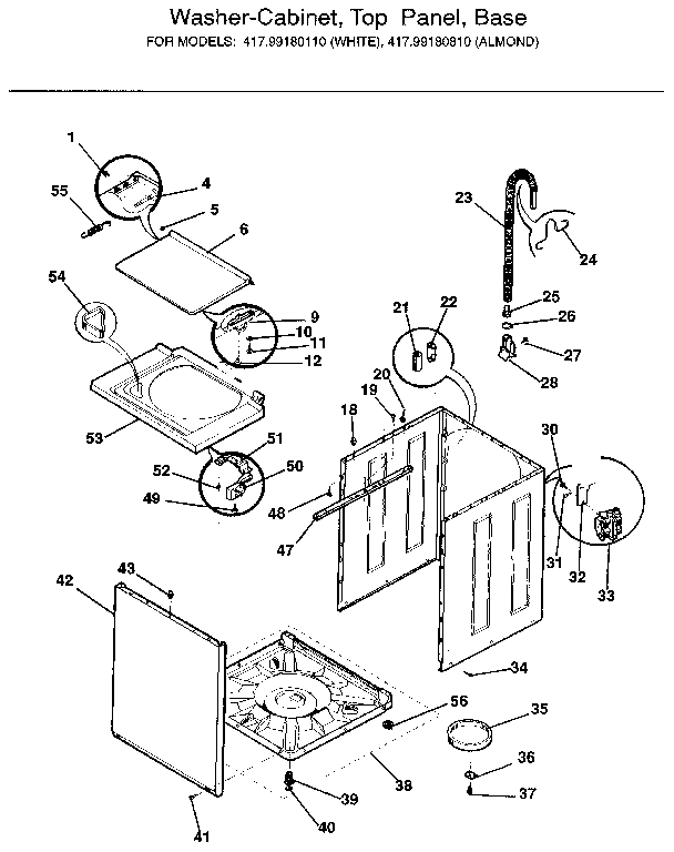 Washer- top and base