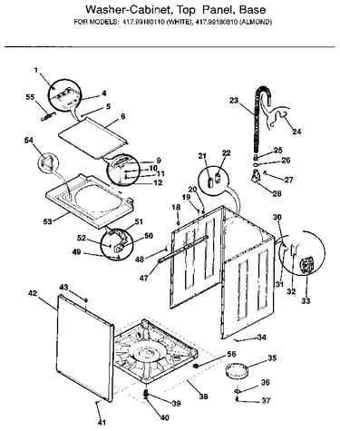 Washer- top and base