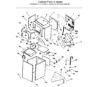 Kenmore 41799160810 cabinet parts & heater diagram