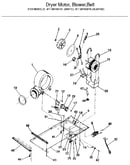 Dryer motor, blower, belt