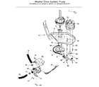 Kenmore 41799160110 washer drive system, pump diagram