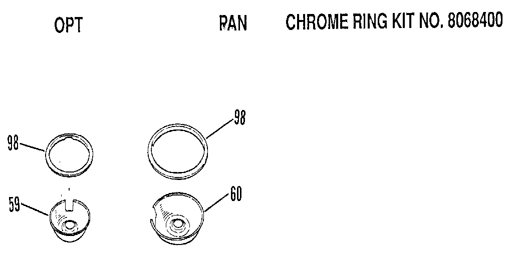 Crome pan and ring kit-8068400