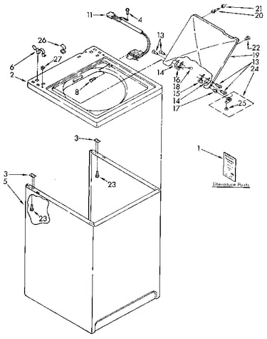 Top and cabinet