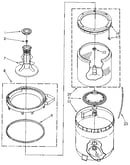 Agitator, basket and tub